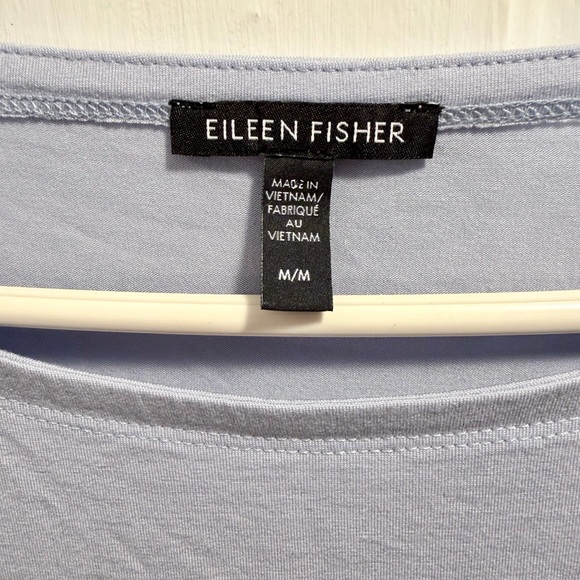 Eileen Fisher Soft Lavender 3/4 Sleeve Tunic Top - Picture 3 of 6